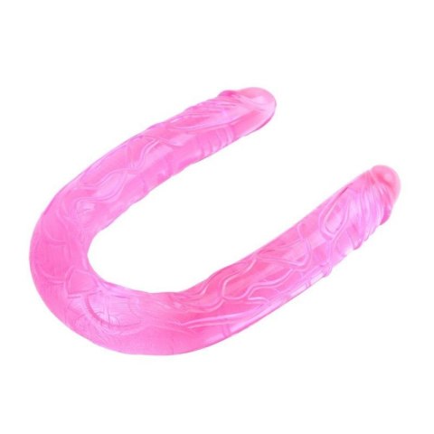 Jelly Flexible Double Dong-Pink Jelly Flexible Double Dong-Pink