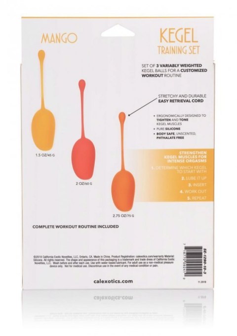 Kegel Training Set Mango Assortment Kegel Training Set Mango Assortment