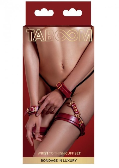 Wrist To Thigh Cuff Set Red Wrist To Thigh Cuff Set Red