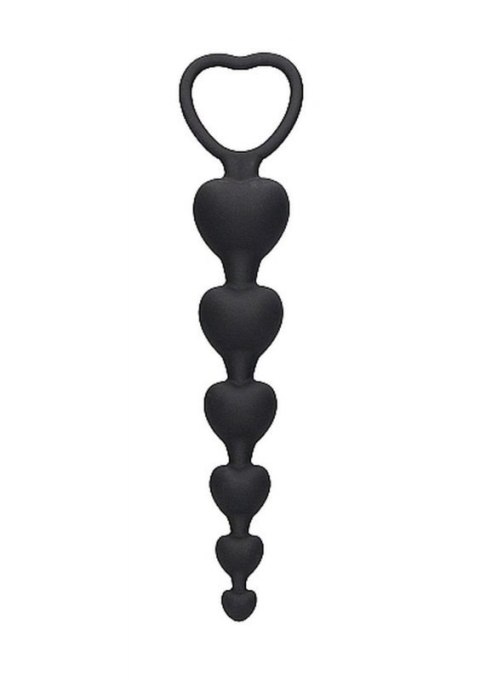 Anal Heart Beads - Black Anal Heart Beads - Black