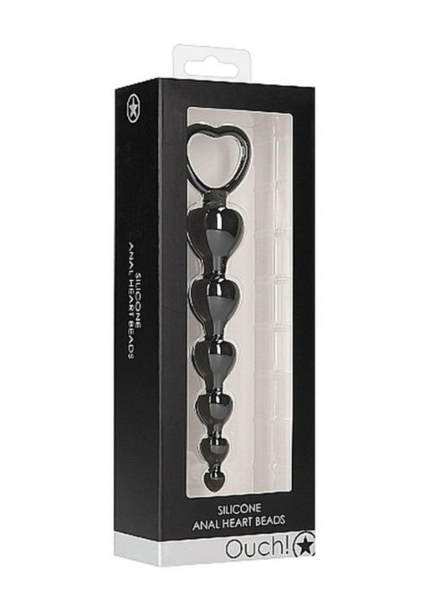 Anal Heart Beads - Black Anal Heart Beads - Black