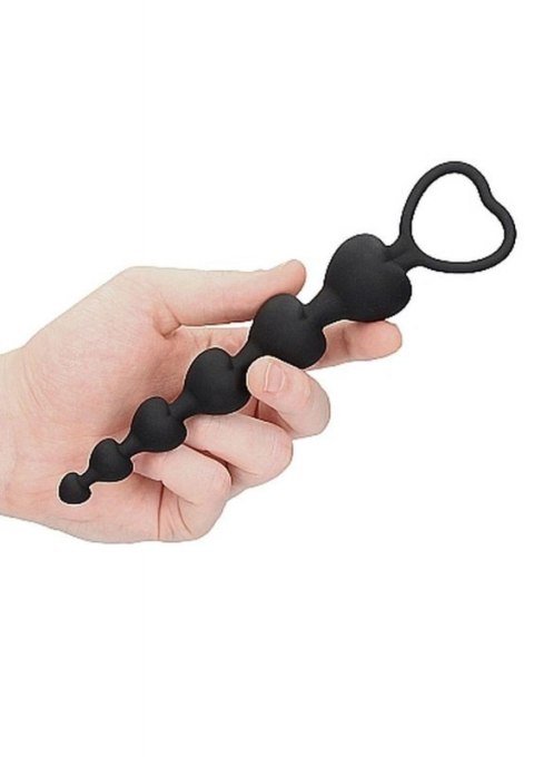 Anal Heart Beads - Black Anal Heart Beads - Black
