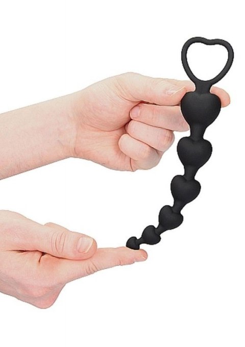 Anal Heart Beads - Black Anal Heart Beads - Black