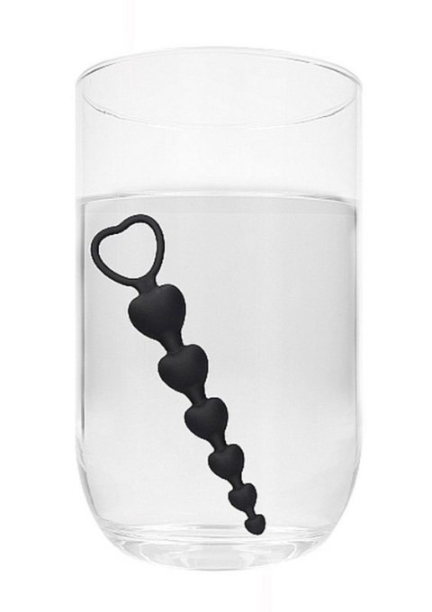 Anal Heart Beads - Black Anal Heart Beads - Black