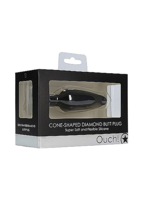 Cone-Shaped Diamond Butt Plug - Black Cone-Shaped Diamond Butt Plug - Black
