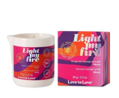 LIGHT MY FIRE - MASSAGE CANDLE - MONOI 65G / 2.2OZ. LIGHT MY FIRE - MASSAGE CANDLE - MONOI 65G / 2.2OZ.