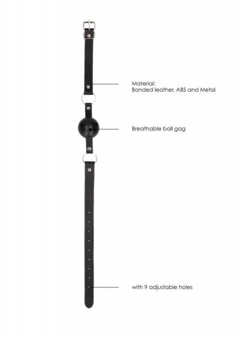 Breathable Ball Gag - With Bonded Leather Straps Breathable Ball Gag - With Bonded Leather Straps