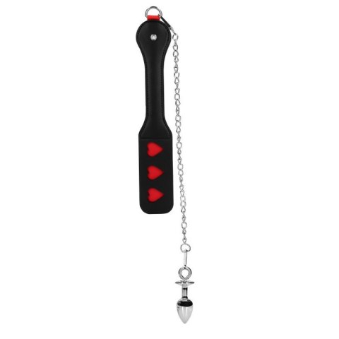 Hearts Paddle with Metal Anal Plug Hearts Paddle with Metal Anal Plug