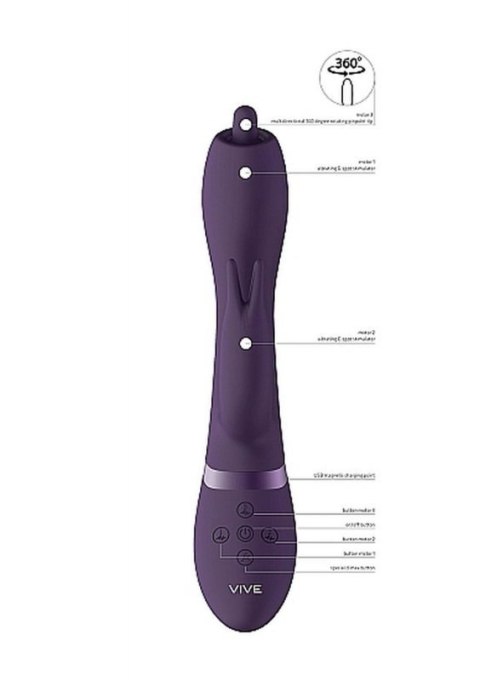 Wibrator Nilo - Pinpoint Rotating G-spot Rabbit - Purple Wibrator Nilo - Pinpoint Rotating G-spot Rabbit - Purple