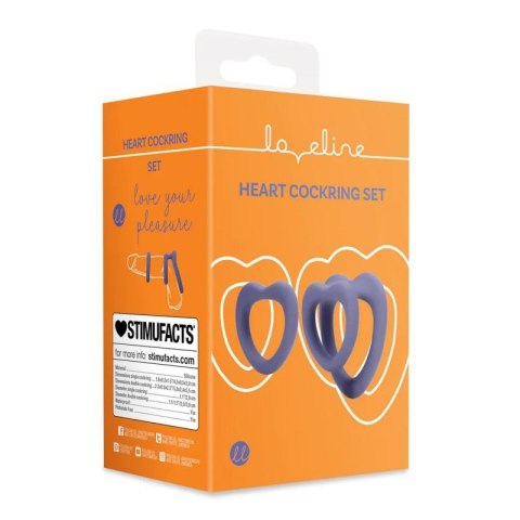 Heart Cockring Set - Violet Storm Heart Cockring Set - Violet Storm