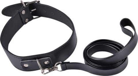 Kinky collar black collar with leash adjustable Kinky collar black collar with leash adjustable