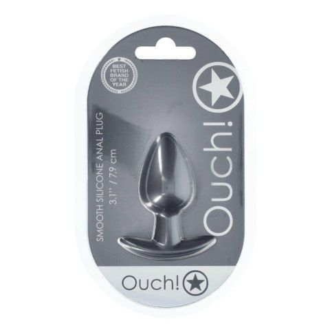 Smooth Silicone Anal Plug - Medium - 3.1 / 7,9 cm - Gunmetal Smooth Silicone Anal Plug - Medium - 3.1 / 7,9 cm - Gunmetal
