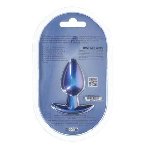 Smooth Silicone Anal Plug - Medium - 3.1 / 7,9 cm - Metallic Blue Smooth Silicone Anal Plug - Medium - 3.1 / 7,9 cm - Metallic Blue