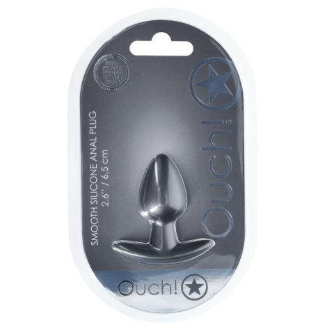 Smooth Silicone Anal Plug - Small - 2.6 / 6,5 cm - Gunmetal Smooth Silicone Anal Plug - Small - 2.6 / 6,5 cm - Gunmetal