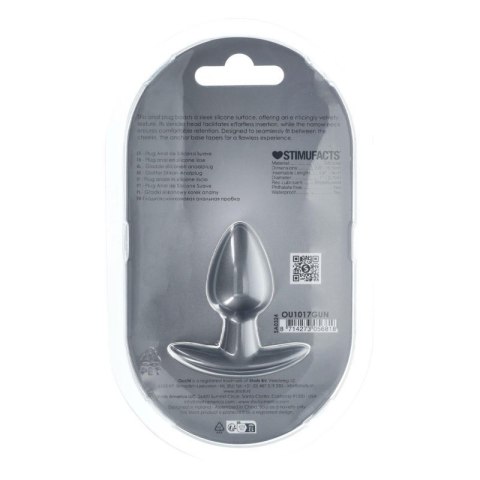 Smooth Silicone Anal Plug - Small - 2.6 / 6,5 cm - Gunmetal Smooth Silicone Anal Plug - Small - 2.6 / 6,5 cm - Gunmetal