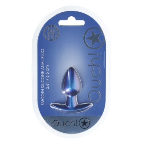 Smooth Silicone Anal Plug - Small - 2.6 / 6,5 cm - Metallic Blue Smooth Silicone Anal Plug - Small - 2.6 / 6,5 cm - Metallic Blue