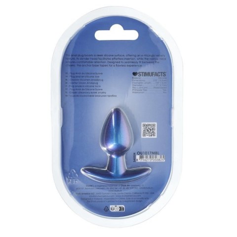 Smooth Silicone Anal Plug - Small - 2.6 / 6,5 cm - Metallic Blue Smooth Silicone Anal Plug - Small - 2.6 / 6,5 cm - Metallic Blue
