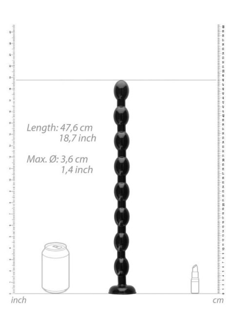Ass Snake Beaded Dildo - 48 cm - Black Ass Snake Beaded Dildo - 48 cm - Black
