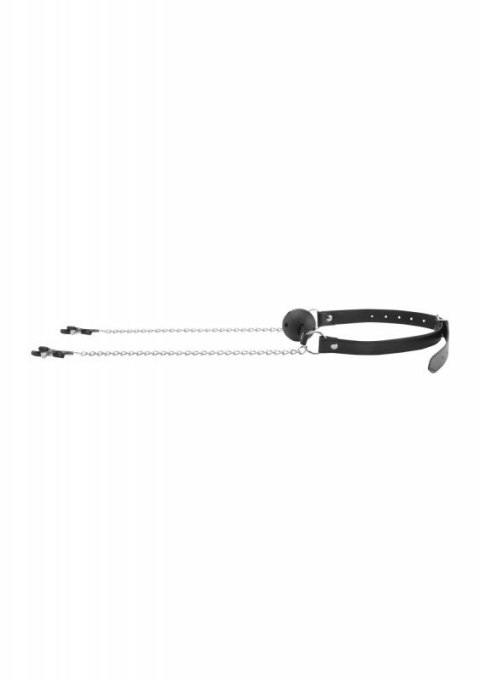 Breathable Ball Gag With Nipple Clamps Breathable Ball Gag With Nipple Clamps