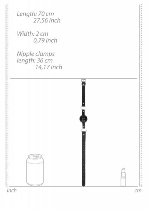 Breathable Ball Gag With Nipple Clamps Breathable Ball Gag With Nipple Clamps