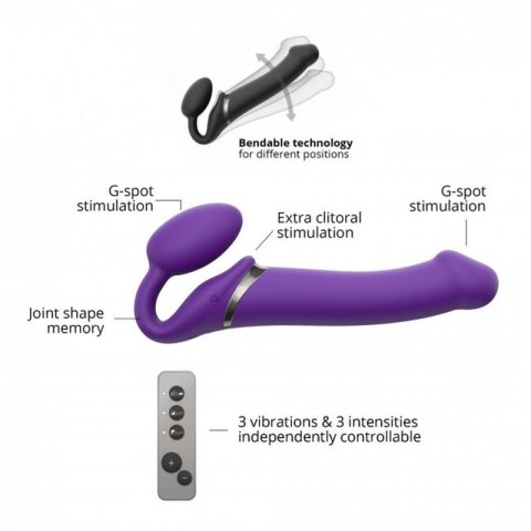 VIBRATING STRAP-ON - L - PURPLE VIBRATING STRAP-ON - L - PURPLE