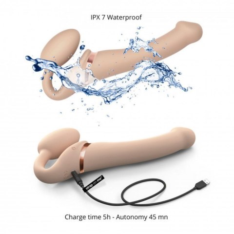 VIBRATING STRAP-ON - L - VANILLA VIBRATING STRAP-ON - L - VANILLA