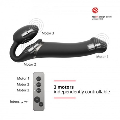 VIBRATING STRAP-ON - M - BLACK VIBRATING STRAP-ON - M - BLACK