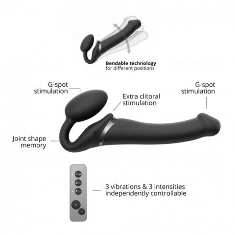 VIBRATING STRAP-ON - M - BLACK VIBRATING STRAP-ON - M - BLACK