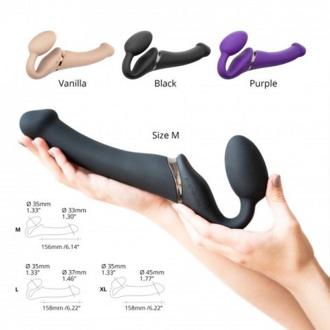 VIBRATING STRAP-ON - M - BLACK VIBRATING STRAP-ON - M - BLACK