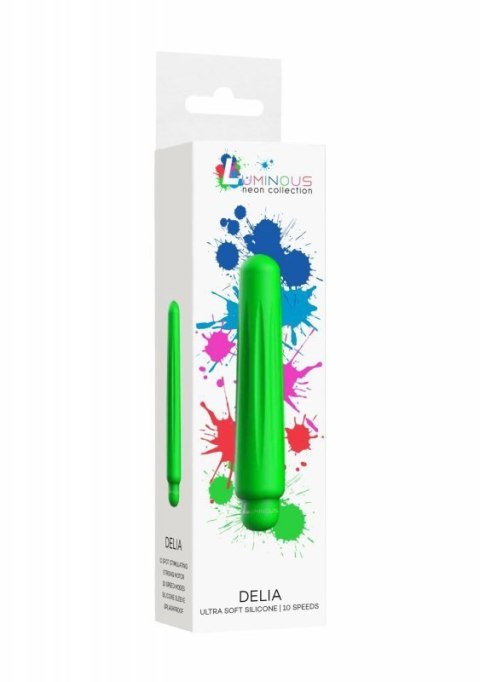 Delia - ABS Bullet With Sleeve - 10-Speeds - Green Delia - ABS Bullet With Sleeve - 10-Speeds - Green