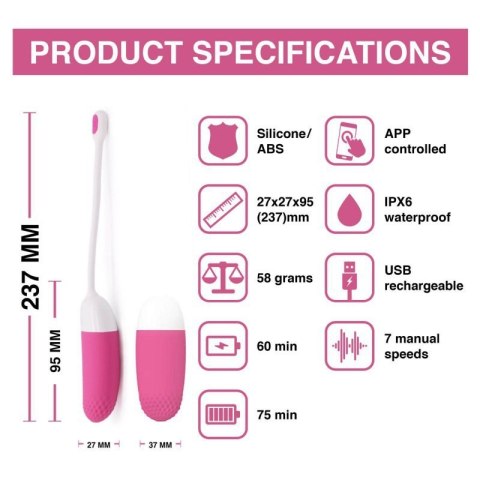 Magic Motion - Vini App Controlled Love Egg Pink Magic Motion - Vini App Controlled Love Egg Pink