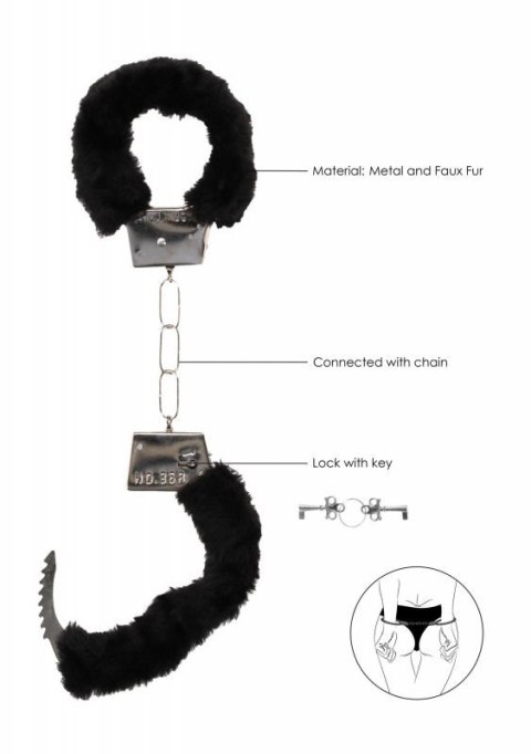 Pleasure Furry Hand Cuffs - With Quick-Release Button Pleasure Furry Hand Cuffs - With Quick-Release Button
