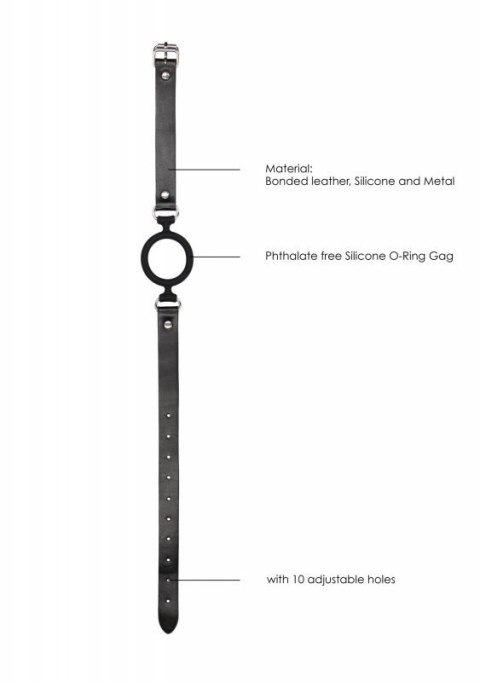 Silicone Ring Gag - With Adjustable Bonded Leather Straps Silicone Ring Gag - With Adjustable Bonded Leather Straps