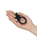 Power Clit Silicone Cockring Black