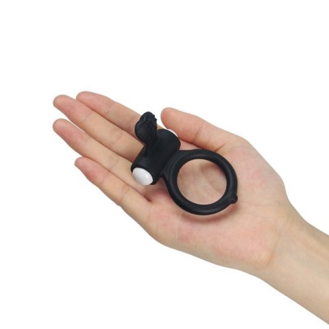 Power Clit Silicone Cockring Black Power Clit Silicone Cockring Black