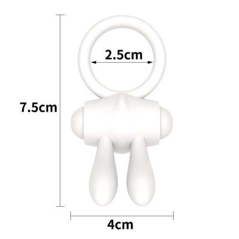 Power Clit Silicone Cockring White Power Clit Silicone Cockring White