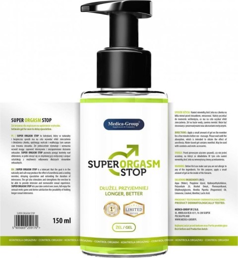 Żel-Super Orgasm Stop - Żel 150 ml Żel-Super Orgasm Stop - Żel 150 ml