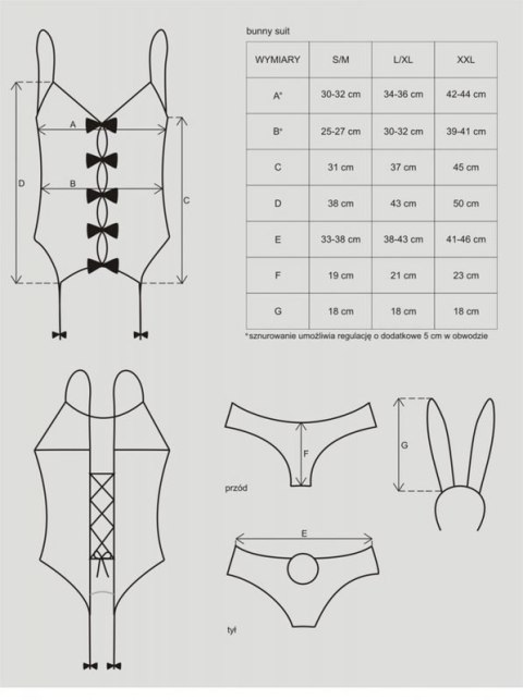 Bielizna-Bunny suit kostium S/M Bielizna-Bunny suit kostium S/M