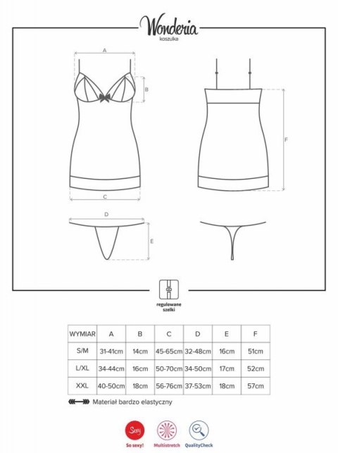 Bielizna-Wonderia koszulka i stringi L/XL Bielizna-Wonderia koszulka i stringi L/XL