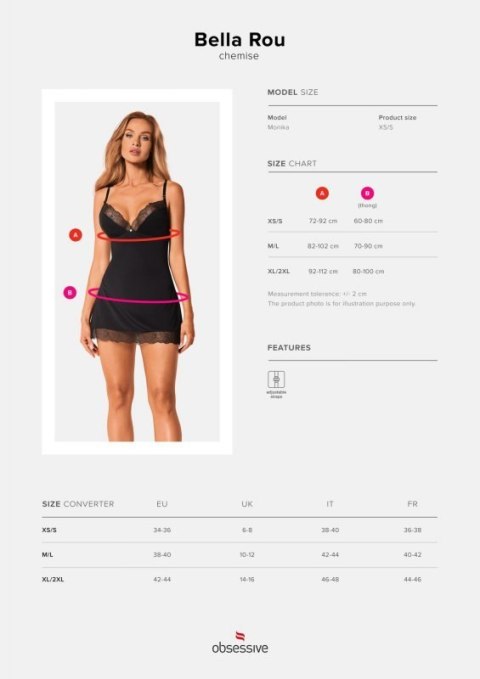 Bielizna-Bella Rou koszulka i stringi XS/S Bielizna-Bella Rou koszulka i stringi XS/S