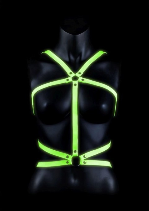 Body Harness - Glow in the Dark - Neon Green/Black - S/M Body Harness - Glow in the Dark - Neon Green/Black - S/M