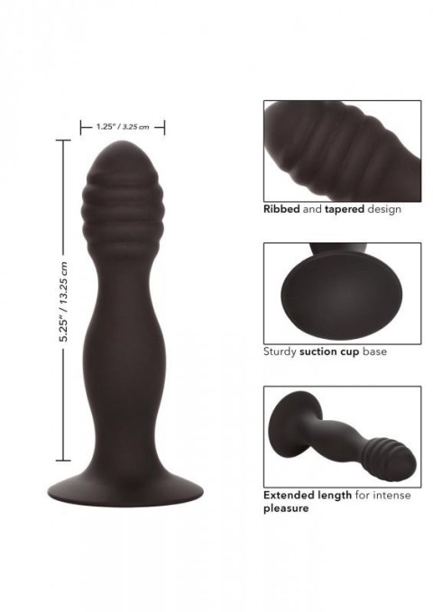 Ribbed Anal Stud Black Ribbed Anal Stud Black