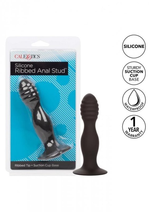 Ribbed Anal Stud Black Ribbed Anal Stud Black