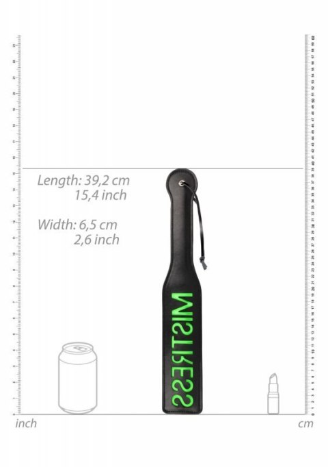 'Mistress'' Paddle - Glow in the Dark - Black/Neon Green 'Mistress'' Paddle - Glow in the Dark - Black/Neon Green