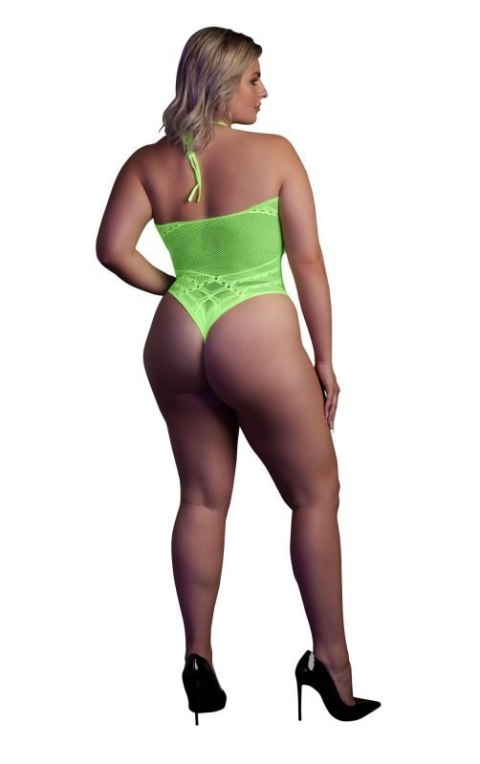 Body with Halter Neck - Neon Green - XL/XXXXL Body with Halter Neck - Neon Green - XL/XXXXL