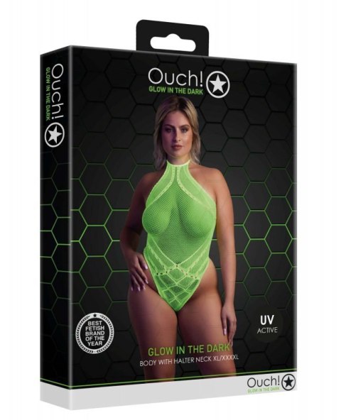 Body with Halter Neck - Neon Green - XL/XXXXL Body with Halter Neck - Neon Green - XL/XXXXL