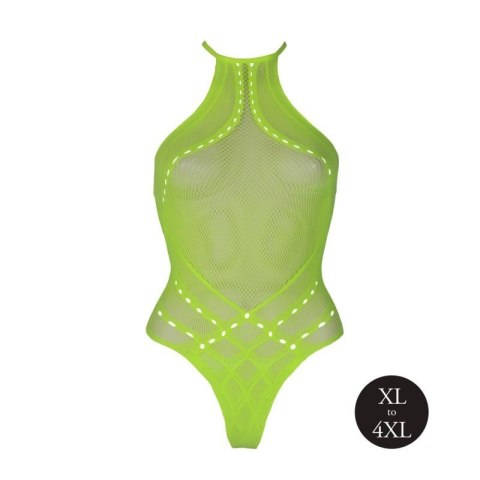 Body with Halter Neck - Neon Green - XL/XXXXL Body with Halter Neck - Neon Green - XL/XXXXL