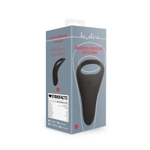 Pointed Vibrating Cock Ring - Licorice Black Pointed Vibrating Cock Ring - Licorice Black