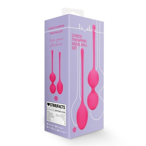 2 Piece Thumping Kegel Ball Set - Wild Strawberry 2 Piece Thumping Kegel Ball Set - Wild Strawberry
