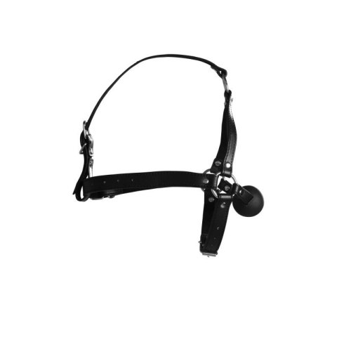 Head Harness with Solid Ball Gag - Black Head Harness with Solid Ball Gag - Black